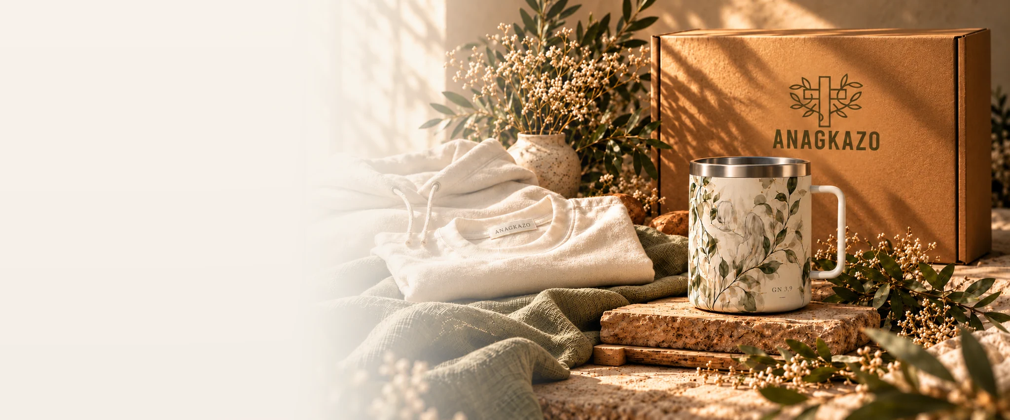 Kits ANAGKAZO : créations textiles, coffret kraft et mug illustré